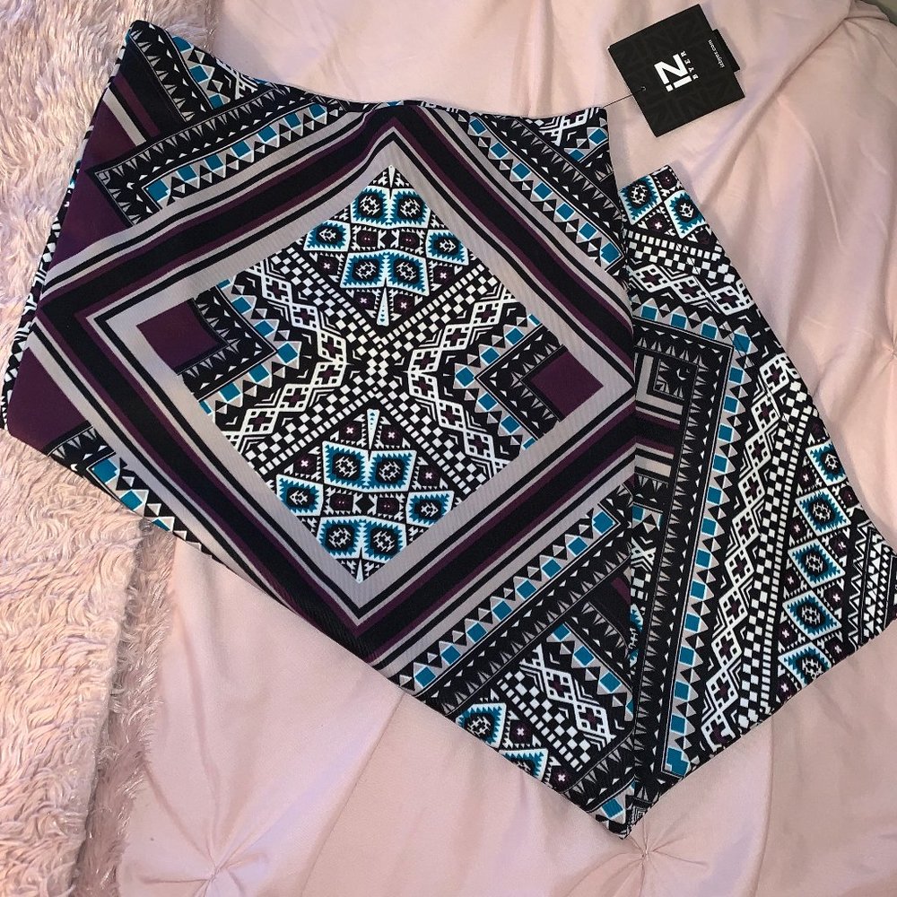 Aztec Printed Long Pencil Skirt